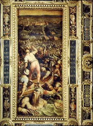 La défaite des Turcs à Piombino du plafond du Salone dei Cinquecento, 1565
